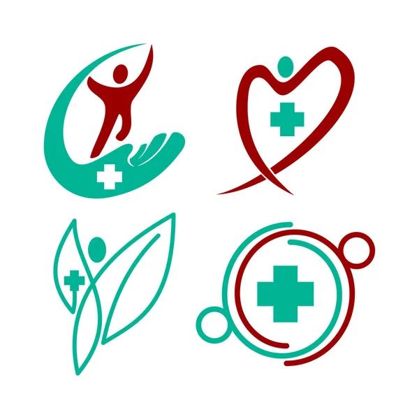 Modèle Logo Illustration Clinique Santé Médicale — Image vectorielle
