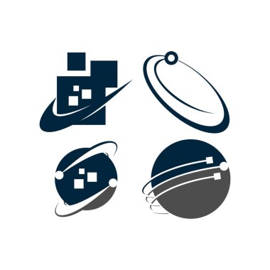 Soyut Teknoloji Tasarım Vektörü İllüstrasyonu 