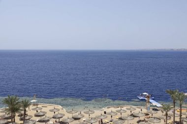 Kıyı şeridi Sharm El Sheikh içinde. Yukarıdan Egypt.View