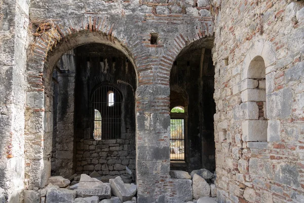 Kostel Mikuláše Zázračného Dělníka Starobylý Byzantský Řecký Kostel Mikuláše Nachází — Stock fotografie