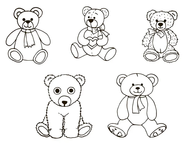Медведи Тедди Игрушечные Медведи Красивый Рисунок — стоковое фото