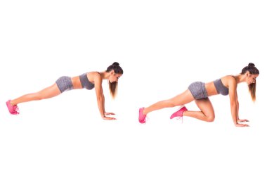 genç kadın spor egzersiz yaparak.