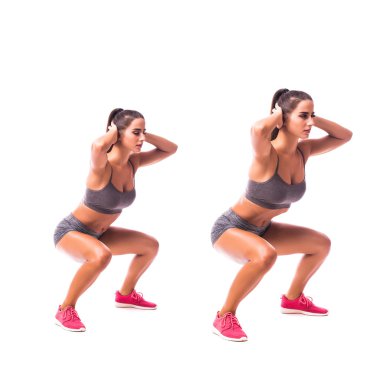 genç kadın spor egzersiz yaparak.