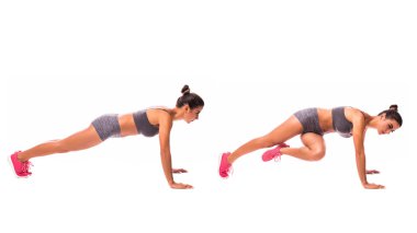 genç kadın spor egzersiz yaparak.