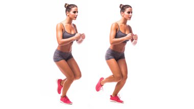 genç kadın spor egzersiz yaparak.