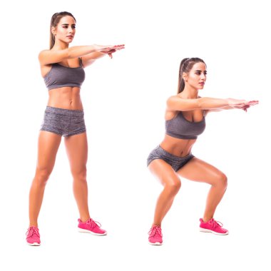 genç kadın spor egzersiz yaparak.