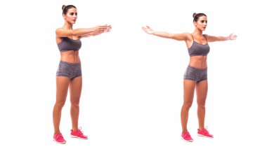 genç kadın spor egzersiz yaparak.