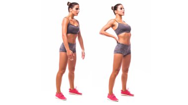 genç kadın spor egzersiz yaparak.