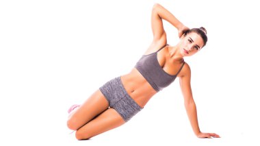 genç kadın spor egzersiz yaparak.