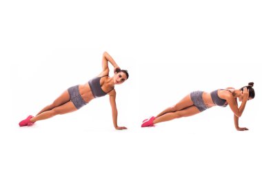 genç kadın spor egzersiz yaparak.