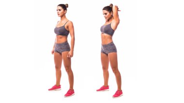 genç kadın spor egzersiz yaparak.