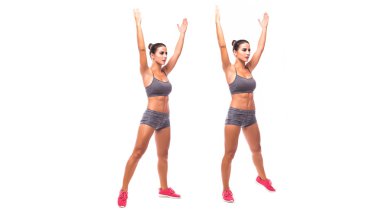 genç kadın spor egzersiz yaparak.