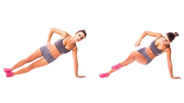 genç kadın spor egzersiz yaparak.