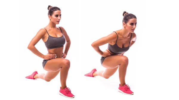 Mujer joven haciendo ejercicio deportivo . — Foto de Stock