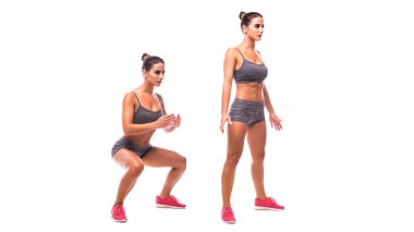 genç kadın spor egzersiz yaparak.