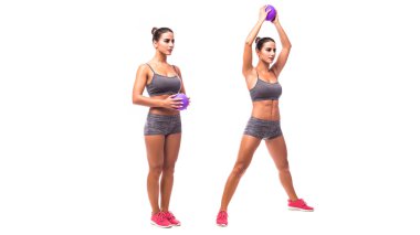 genç kadın spor egzersiz yaparak.