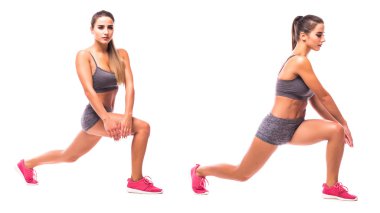 genç kadın spor egzersiz yaparak.