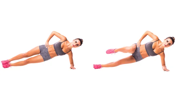 Mujer joven haciendo ejercicio deportivo . —  Fotos de Stock