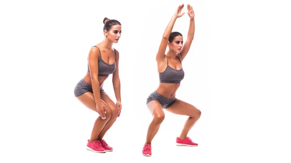 Mujer joven haciendo ejercicio deportivo . —  Fotos de Stock