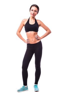 Spor kız egzersiz yapmaya hazırlanıyor 