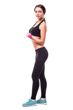 Spor kız egzersiz yapmaya hazırlanıyor 