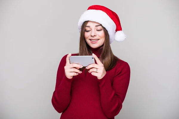 Vrouw met telefoon — Stockfoto