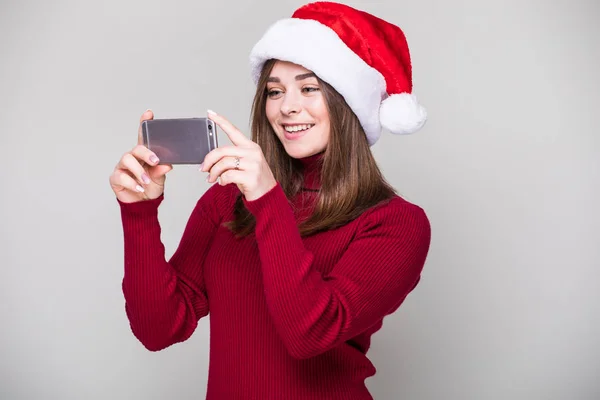 Kvinna med telefonen — Stockfoto