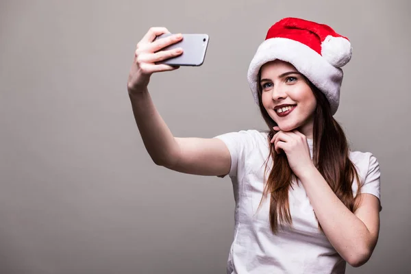 Retrato de Natal de mulher bonita — Fotografia de Stock