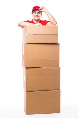 Teslimatçı kutuları üzerinde.