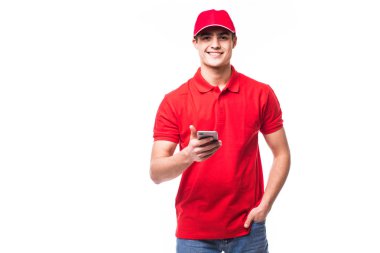 Teslimatçı telefon ile