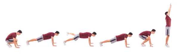 Jovem fazendo exercício esportivo . — Fotografia de Stock