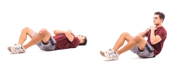 Jovem fazendo exercício esportivo . — Fotografia de Stock