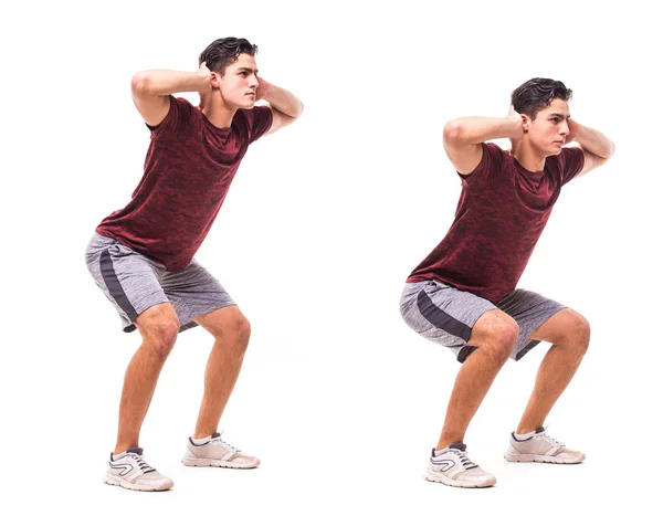 Joven haciendo ejercicio deportivo . — Foto de Stock