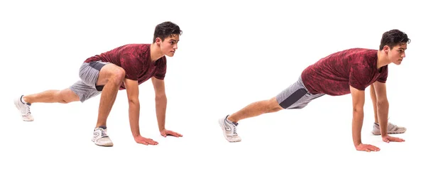 Joven haciendo ejercicio deportivo . — Foto de Stock