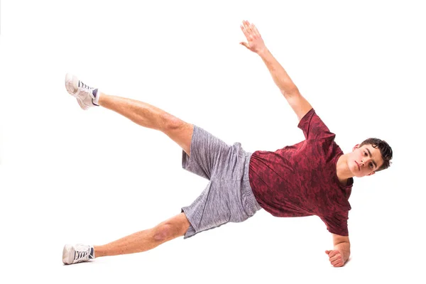 Side Plank Star. Jeune homme faisant de l'exercice sportif . — Photo