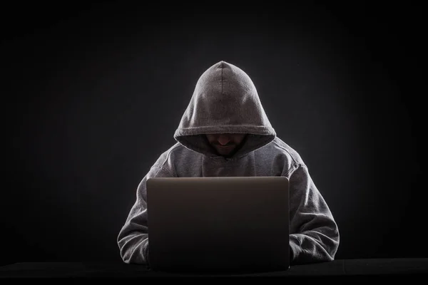 Hacker on a laptop — Stock Photo, Image