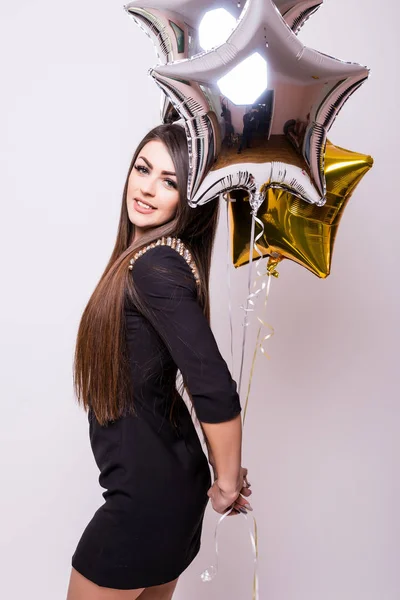 Jeune fille de beauté avec des ballons — Photo