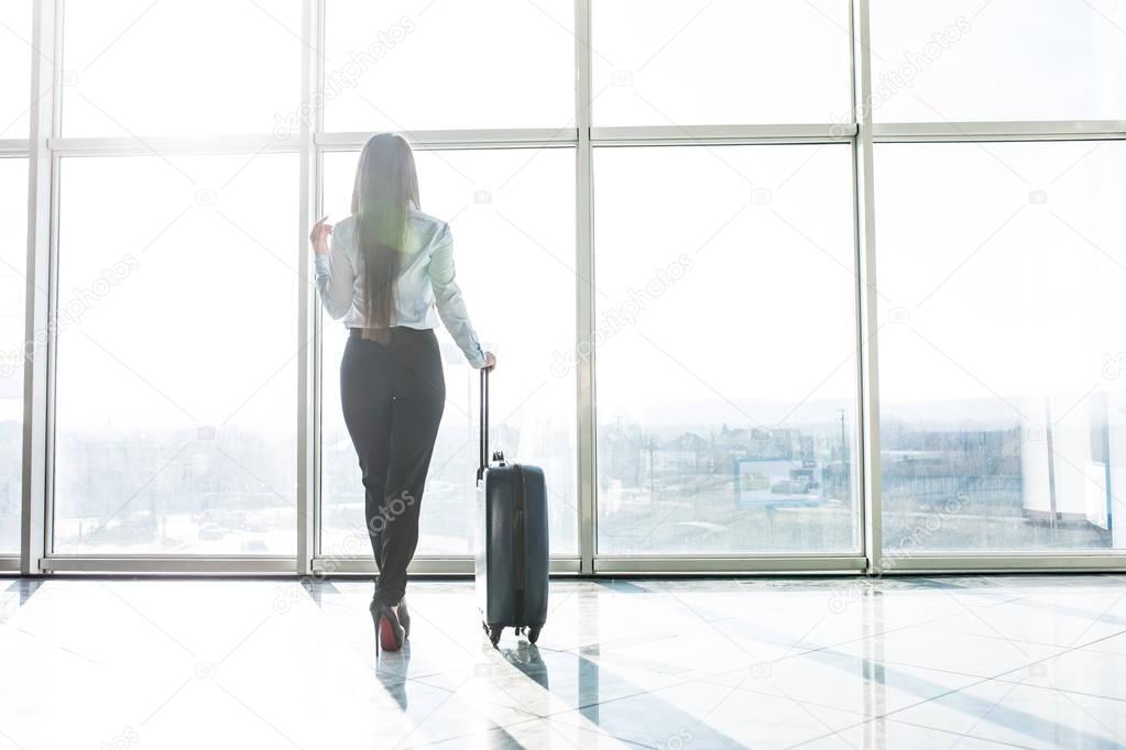 Young woman in the airport