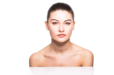 yakın çekim, taze, sağlıklı, güzel ve seksi kız portresi