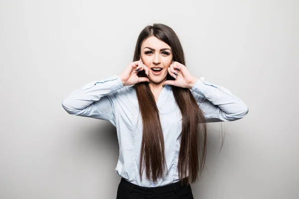 Retrato de mujer cubriendo orejas con las manos —  Fotos de Stock