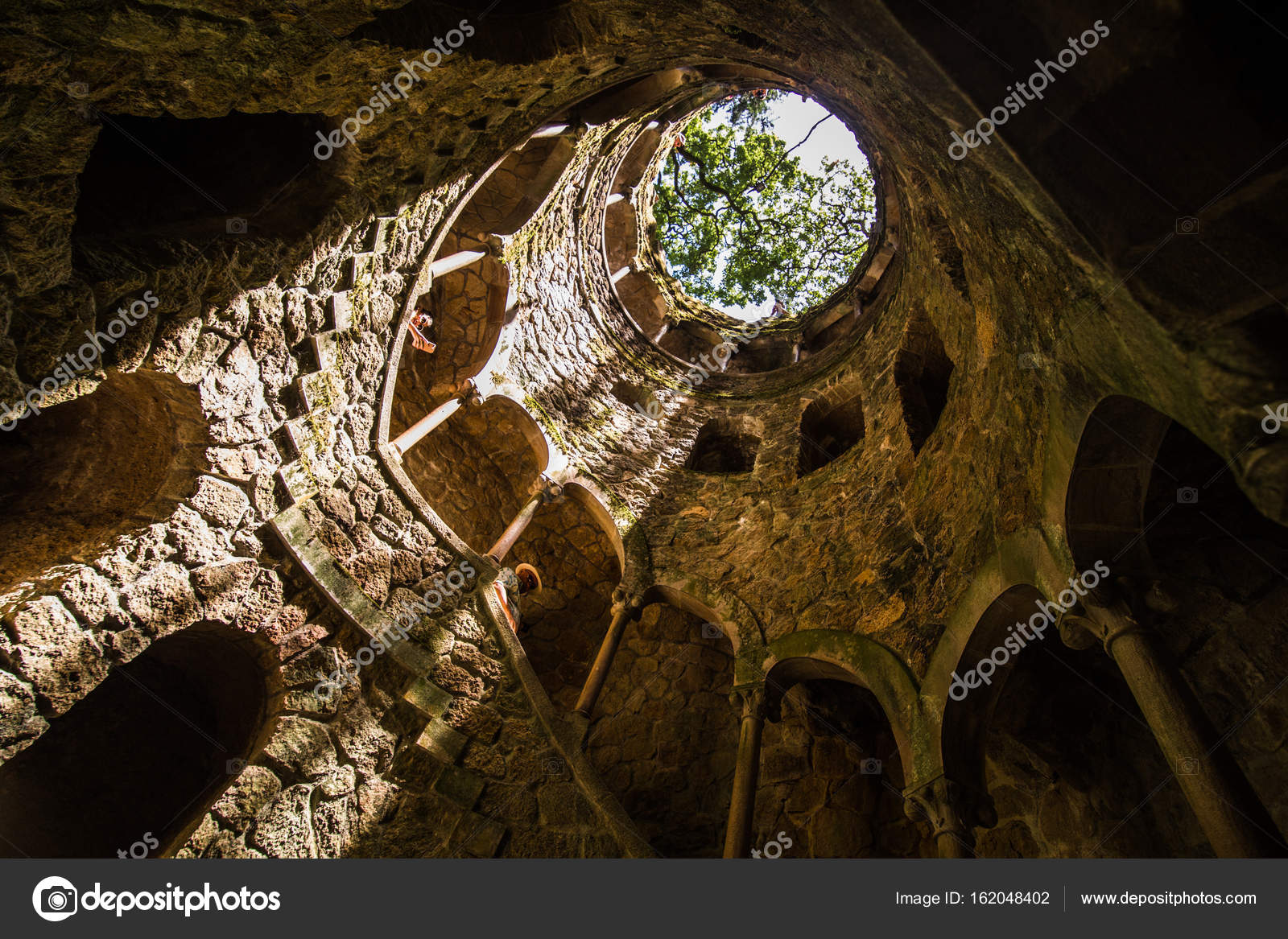 The Initiation well of Quinta da Regaleira in Sintra. The