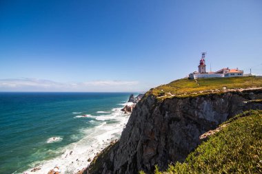 bir deniz feneri ile Portekiz okyanus güzel görünüm