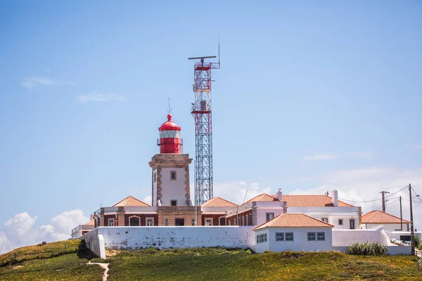 Nice view of a lighthouse with the ocean in Portugal — Stock Photo, Image