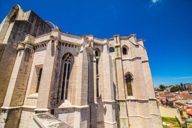 10 Temmuz 2017 - Lizbon, Portekiz. Carmo church Lizbon, Portekiz