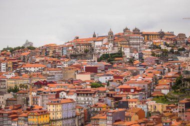 Porto, Portekiz - Temmuz 2017. Porto, Portekiz eski şehrin panoramik görünüm