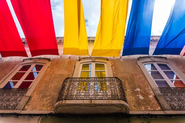 Loule, Portekiz - Haziran, 2017. Loule, Portekiz şehrin tipik mimarisinin açık görünüm.