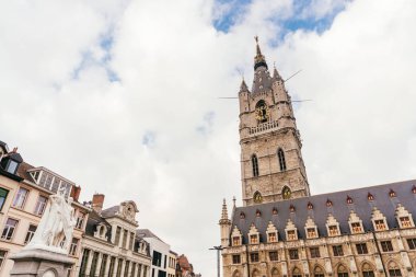 Ghent, Belçika - Kasım, 2017: Mimari Gent şehir merkezi. Ghent ortaçağ şehir ve Belçika turist varış noktası değil.