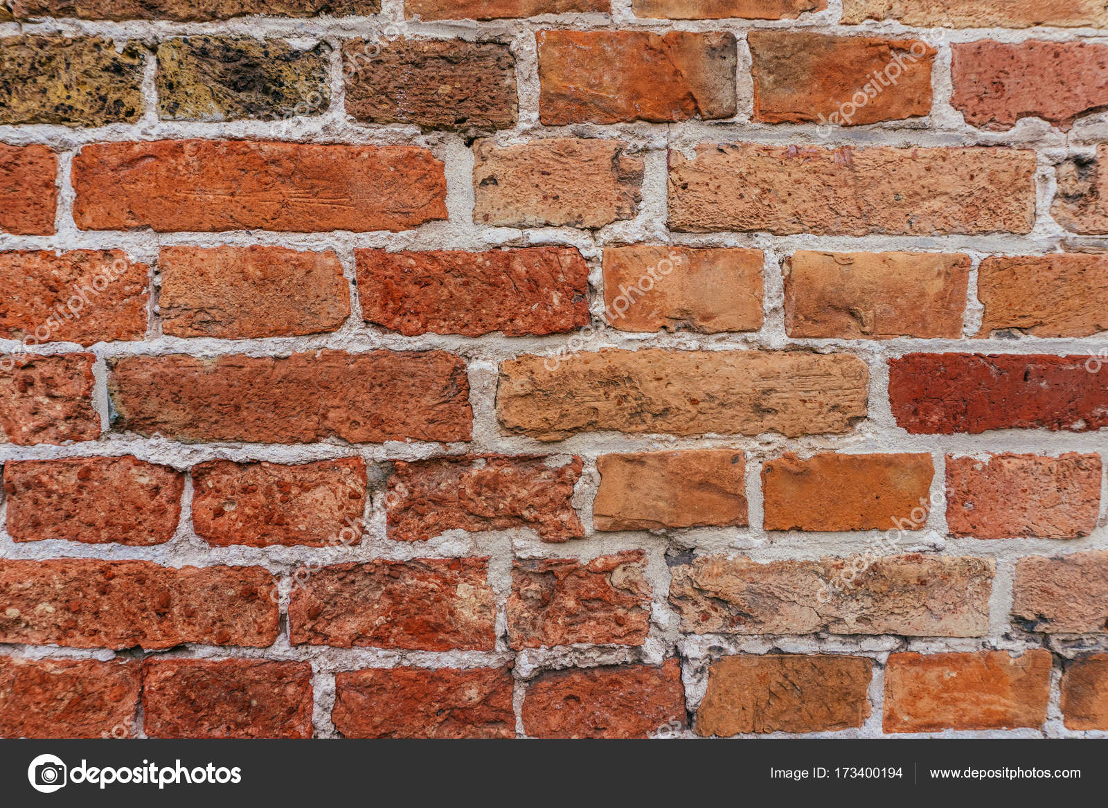 Un mur  de  briques  vieux mur  de  briques  rouges texture 