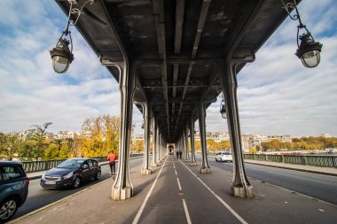 Paris, Fransa - Kasım, 2017. Sabah, Paris, Fransa, bir-Hakeim metal Köprüsü