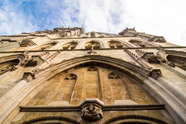 Ghent, Belçika - Kasım, 2017: Mimari Gent şehir merkezi. Ghent ortaçağ şehir ve Belçika turist varış noktası değil.
